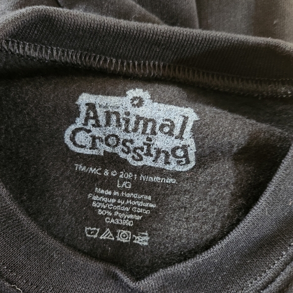 Animal Crossing Kids Black Pullover Sweatshirt Boy Girl Size Large - Picture 4 of 6